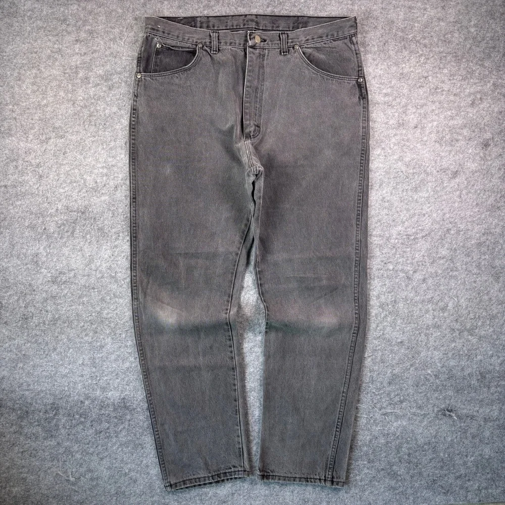 Vintage 90s Wrangler American Hero Jeans Mens 38x32 Gray Faded USA 96501CB